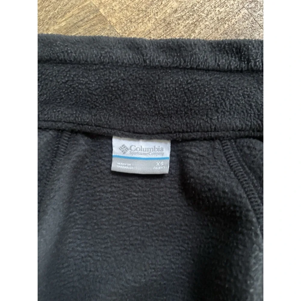 Columbia Girls Benton Fleece Jacket Zipper Front Black S XS Style #1624092
